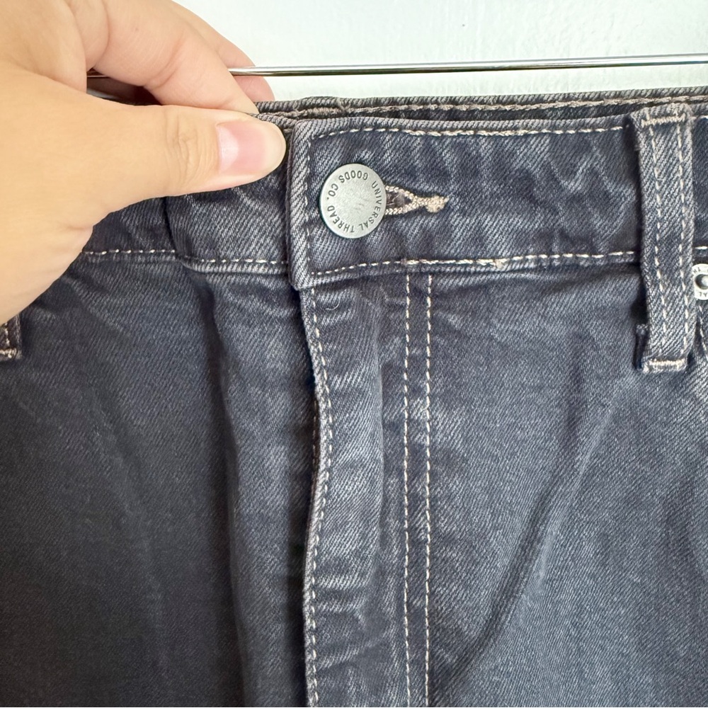 Universal Thread Dark Wash Denim Skirt Knee-length Casual - Picture 3 of 9